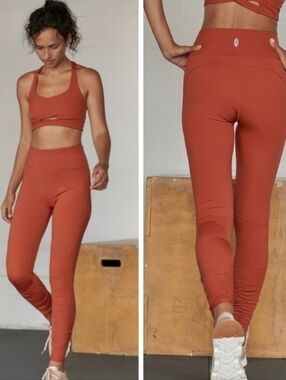 Free People Movement Burnt Sienna Athletic Leggings NEW